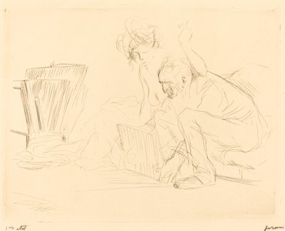 Odpočinek modelu (druhá deska) od Jean Louis Forain