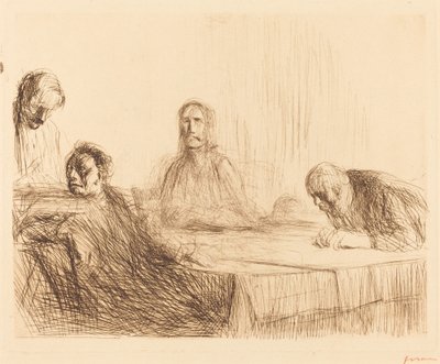 Večeře v Emauzích (druhá deska) od Jean Louis Forain