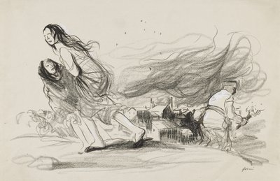 „Spalují všechno – musí se chystat na ústup“ od Jean Louis Forain