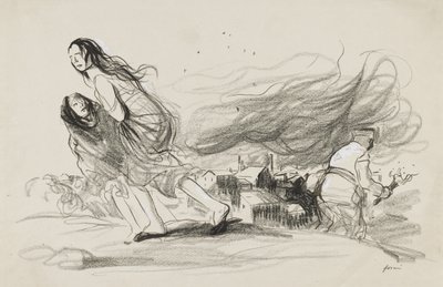 Všechno pálí - Musí se chystat na ústup, c. 1919. od Jean Louis Forain