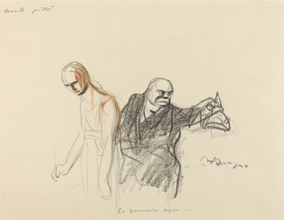 července ve Versailles. Znaky Germania..., pravděpodobně 1919. od Jean Louis Forain