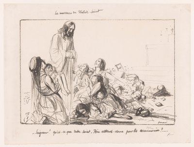 Ženy v bombardovaném kostele odsuzují Krista Le Massacre du Vendredi-Saint (název na objektu) od Jean Louis Forain