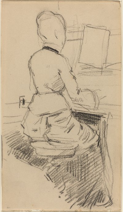 Mladá žena sedící u klavíru [recto], c. 1890. od Jean Louis Forain