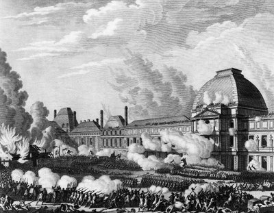 Francouzská revoluce: 10. srpna od Jean Louis II (after) Prieur