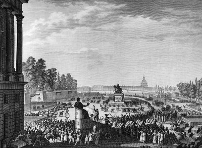 Francouzská revoluce: První oslava svobody u příležitosti Švýcarů z Chateauvieux (Chateaux Vieux nebo Chateaux-Vieux) 15. od Jean Louis II (after) Prieur