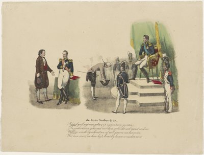 Audience Williama I. a Karla X., 1827 dva diváci (název na objektu) od Jean Louis Van Hemelryck (attributed to)