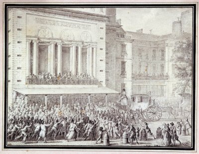 Lidé zavírající dveře Opery: 12. července od Jean Louis the Younger Prieur