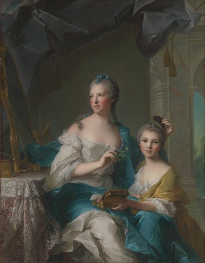 Madame Marsollier a její dcera, 1749. od Jean Marc Nattier