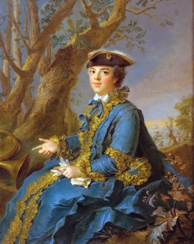 Portrét Louise Elisabeth z Francie, infantky Španělska, poté vévodkyně z Parmy (1727-1759)"" - Louise Elisabeth z Francie (1727-1759), vévodkyně z Parmy - Nattier, Jean-Marc (1685-1766) - 1760 - Olej na plátně - 40,6x34,9 - Soukromá sbírka od Jean Marc Nattier