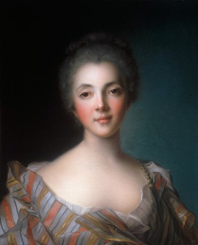 Portrét Louise Marie Madeleine de Fontaine-Dupin (1706-1799). od Jean Marc Nattier
