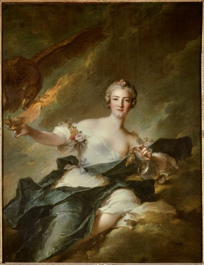 Portrét vévodkyně z Chaulnes, zastoupená v Hebe, bohyně Rozumu (Anne Josephe Bonnier de la Masson (1718-1787), manželka vévody z Chaulnes) Je znázorněna orlem symbolizujícím boha Jupitera - Obraz Jeana Marca ( Jean-Marc) Nattie od Jean Marc Nattier