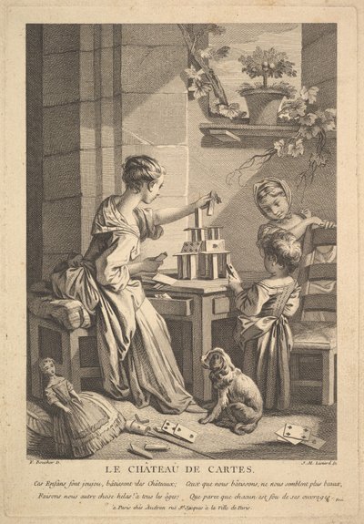 Domeček z karet. od Jean Michel Liotard