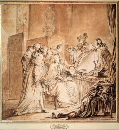 Před maškarním plesem, 1762. od Jean Michel the Younger Moreau