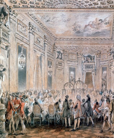 Svátek v Louveciennes, 1771 od Jean Michel the Younger Moreau