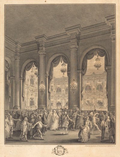 Maskovaný míč od Jean Michel Moreau