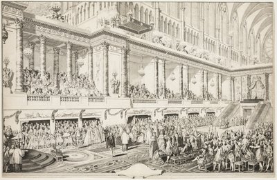 Přísaha Ludvíka XVI. při jeho uvedení do úřadu od Jean Michel Moreau