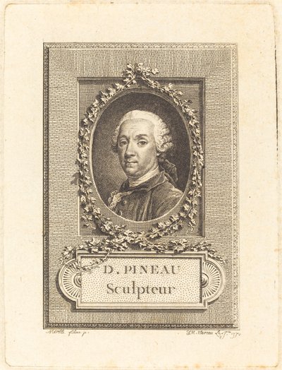 D. Pineau, sochař od Jean Michel Moreau after Pierre Paul Merelle