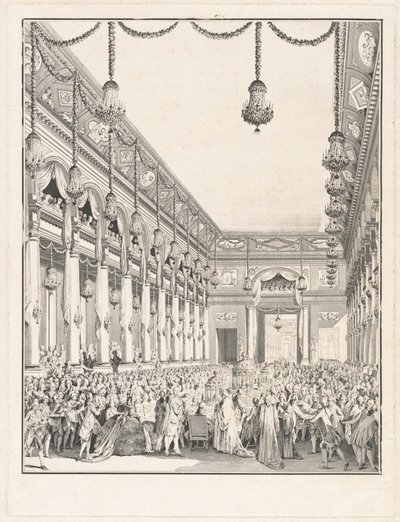 Královský svátek - svátek u příležitosti narození monseigneura dauphina, 21. ledna 1782 od Jean Michel Moreau the Younger