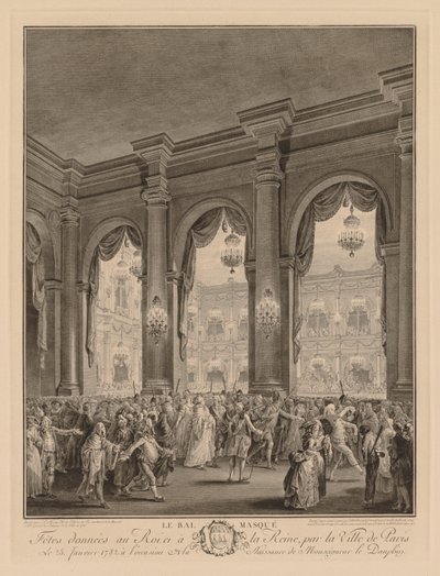 Ples v maskách pořádaný v Hôtel de Ville, 23. ledna 1782. od Jean Michel the Younger Moreau