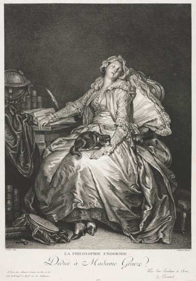 Madame Greuze Spící, 1776. od Jean Michel the Younger Moreau