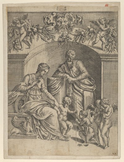 Panna s Jezulátkem adorovaná sv. Janem, 1543. od Jean Mignon
