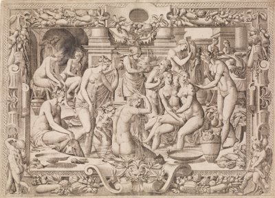 Dámské koupání, 1535-55. od Jean Mignon