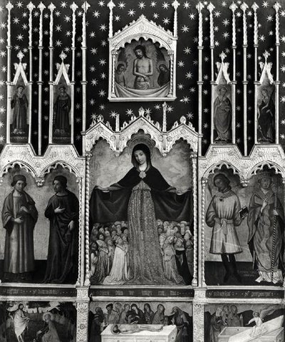 Virgin of Mercy, c.1429 (viz také detail 167594) (tempera na panelu) od Jean Mirailhet