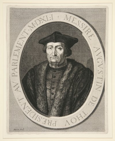 Augustin de Thou, předseda parlamentu Paříže od roku 1535 do roku 1544 od Jean Morin