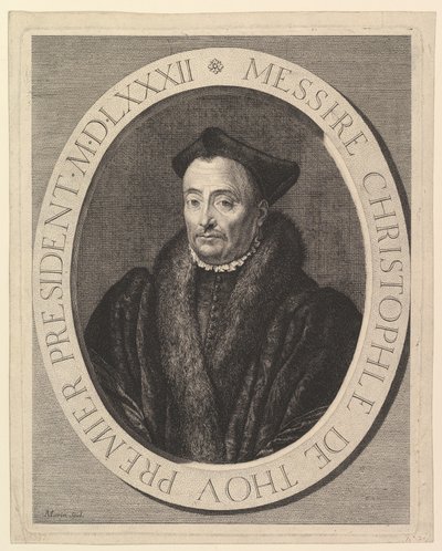 Christophe de Thou, první prezident v parlamentu. od Jean Morin
