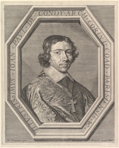 Jean-Francois-Paul de Gondy, koadjutor pařížského arcibiskupa, budoucího kardinála z Retzu. od Jean Morin