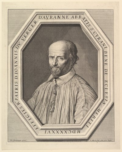 Jean Duvergier de Hauranne, opat Saint-Cyran. od Jean Morin