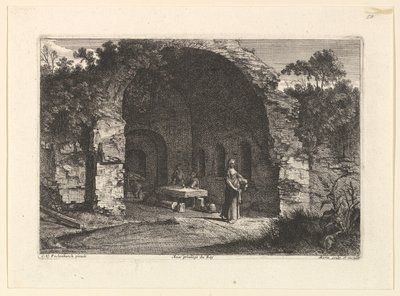 La Caffarella nebo Grotte dEgerie. od Jean Morin