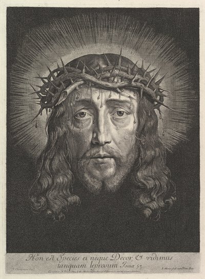 Svatá tvář korunovaná trním, velký formát. od Jean Morin