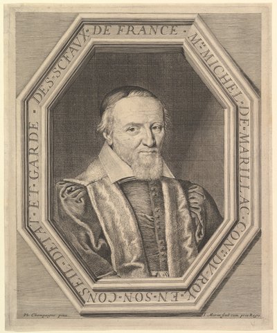 Michel de Marillac, státní rada a strážce pečetí, 17. století. od Jean Morin