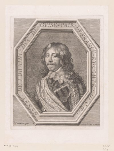 Portrét Jindřicha II. de Lorraine, vévody z Guise od Jean Morin