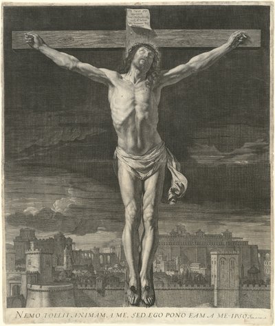 Kristus umírá na kříži od Jean Morin, after Philippe de Champaigne