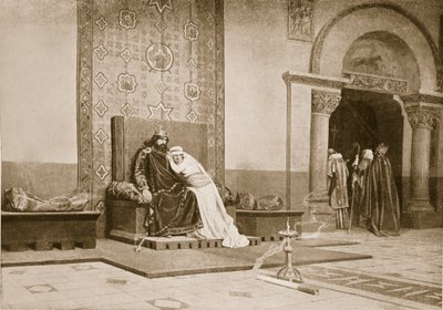 Exkomunikace Roberta Zbožného, ilustrace z „Hutchinsonových dějin národů“ od Jean Paul Laurens