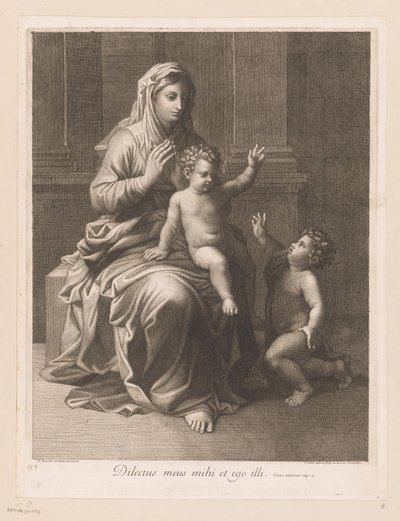 Maria se setkala s druhem en Johannes de Doper Můj milovaný mně a já jemu (název na předmětu) od Jean Pesne