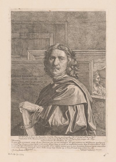 Portrét Nicolase Poussina od Jean Pesne