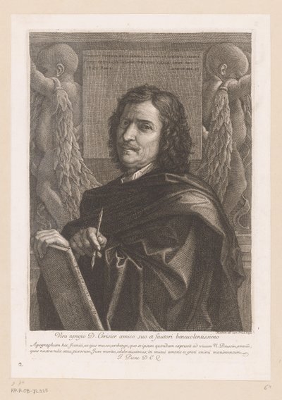 Portrét Nicolase Poussina od Jean Pesne