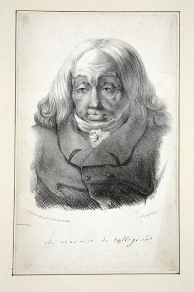 Portrét Talleyranda, 79 let, pub. 1835 (rytina) od Jean Pierre (after) Dantan