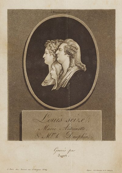Louis Seize, Marie Antoinetta a Mgr. le Dauphin od Jean Pierre Marie Jazet