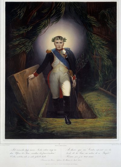 Portrét u nohou Napoleona I. (1769 - 1821) z jeho hrobky. Jean Jacques Werner (1791-1849) a Jean Pierre Marie Jazet (1788-1871) od Jean Pierre Marie Jazet