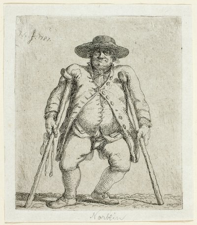 Žebrající muž od Jean Pierre Norblin de La Gourdaine