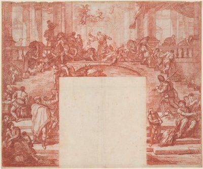 Kristus čistí chrám (po Luca Giordano) od Jean Robert Ango after Luca Giordano