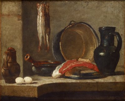 Zátiší kuchyňských potřeb, c1733-1734 od Jean Baptiste Simeon Chardin