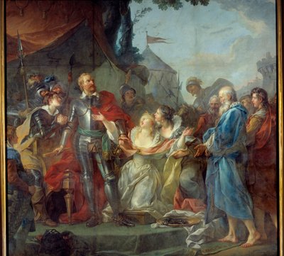 Obléhání Calais v roce 1347 bylo devouementem Eustachea svatého Petra, nejznámějšího ze šesti měšťanů z Calais, který šel k anglickému králi Edwardu III., aby prosil o milost obyvatel Calais (srpen 1347). Obraz Jean Simon od Jean Simon Berthelemy