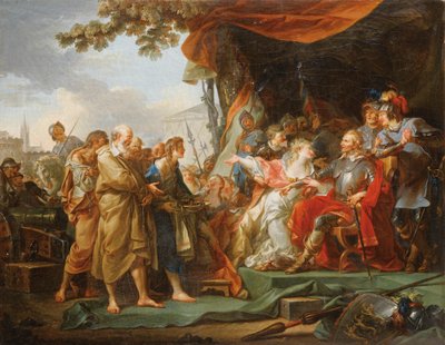 Francouzština:  Les Bourgeois de Calais Měšťané z Calais od Jean Simon Berthelemy