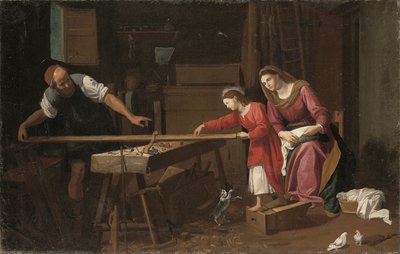 Svatá rodina v tesařské dílně od Jean Tassel