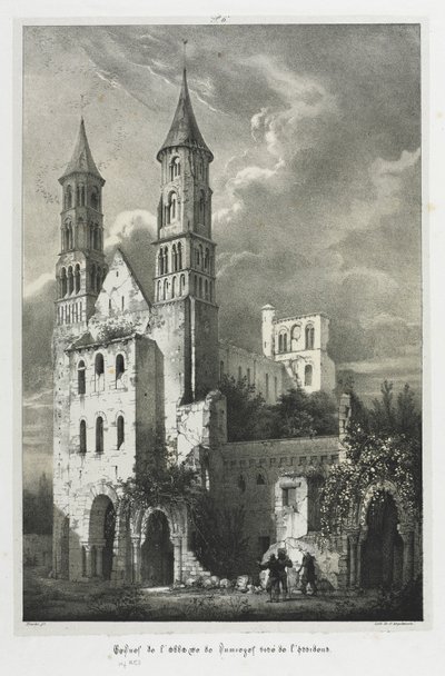 Ruiny opatství Jumièges. od Jean Truchot
